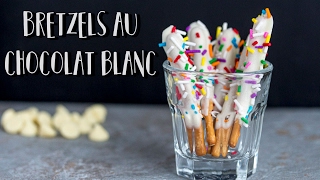 Bretzels glacés au chocolat blanc  Snack américain [upl. by Adel934]