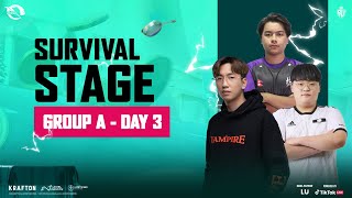 EN PUBG MOBILE RUTHLESS PRO SERIES COG S3 SURVIVAL STAGE GROUP A DAY 3 FT NV VPE HORAA I8 [upl. by Hartley]