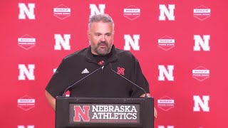 HUSKER FOOTBALL Rhule makes opening remarks following 343 win over UNI [upl. by Cristi]