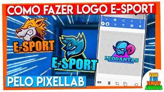 COMO FAZER LOGO ESPORT PELO CELULAR  Pixellab [upl. by Ahsin]