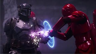 Paz Vizsla Sacrifice Himself to Save Mandalorians Death Scene The Mandalorian Season 3 Episode 7 [upl. by Ealasaid446]