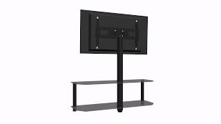 TV1004L Glass and Metal TV Stand for 32″ to 55″ [upl. by Ecad396]