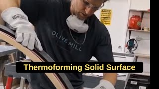 Bending Corian Solid Surface  Thermoforming [upl. by Sapphera]