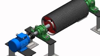 Conveyor Drive pulley Motion analysis in Solidworks [upl. by Aivart]