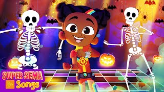 SKELETON SHAKE 💀 Super Sema 🎃 Halloween Kids Songs [upl. by Asilehc469]