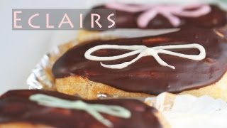 Chocolate Éclairs Recipe 초코 에클레어 만들기  베이비슈 에클레르 에끌레어 [upl. by Anifesoj]