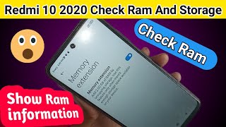 Redmi 10 2020 check ram and Storage [upl. by Thurber]