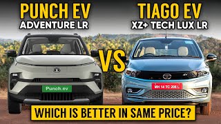 Tata Punch EV VS Tiago EV  Punch EV Adventure vs Tiago EV Top variant comparison  Which is better [upl. by Akimot]