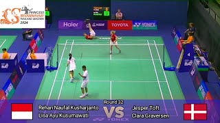 Rehan NaufalLisa Ayu vs Jesper ToftClara Graversen  Thailand Open 2024 [upl. by Orban]