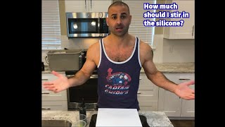 How Much Should I Stir Silicone Into Paint Fluid Art Experiment [upl. by Wilbert]