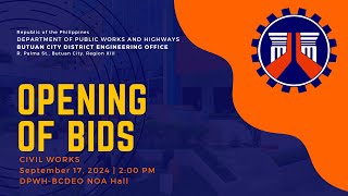 Procurement Livestream for DPWH Butuan City DEO on September 17 2024 [upl. by Ruamaj409]