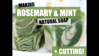 Making Rosemary amp Mint Natural Soap Double Batch  Vinland Apothecary [upl. by Savior]