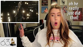 HARRY STYLES 2021 GRAMMY PERFORMANCE  REACTION [upl. by Ferneau]