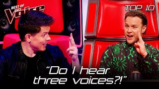 Phenomenal TRIO Blind Auditions on The Voice  Top 10 [upl. by Lessirg]