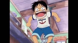 One Piece  Luffy Eats The GumGum fruit English Dub [upl. by Seroled]