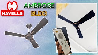 Havells Ambrose BLDC Motor Ceiling Fan  Remote Controlled Ceiling Fan  Best BLDC Fan [upl. by Ahsuatal]