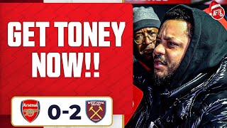 GET TONEY NOW Troopz Rant  Arsenal 02 West Ham [upl. by Airamas]