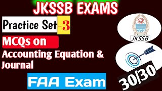 Top 500 MCQs on Accountancy 🔥 Target 3030 Practice Set 3  Jkssb Finance accounts assistant [upl. by Marquez]