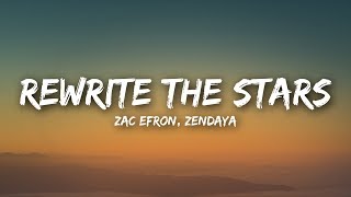 Zac Efron Zendaya  Rewrite The Stars Lyrics  Lyrics Video [upl. by Smoot]