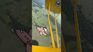 This guy did amazing stunt from this plane 😱 By throwing a paper roll 🤣 shorts respect ytshorts [upl. by Brest176]