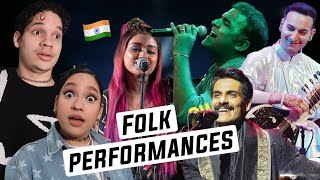 Theres nothing like PURE INDIAN MUSIC Latinos react to MINDBLOWING Indian Folk Live Performances [upl. by Yrogerg]