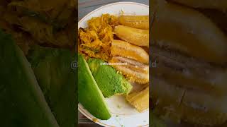 Cabbages boiling green bananas with avocado 🥑 Very delicious 😋shorts food eating [upl. by Kegan]