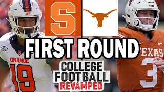 Syracuse at Texas  1st Round Playoff Simulation 2024 Rosters for NCAA 14 [upl. by Swithin523]