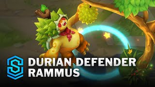 Durian Defender Rammus Skin Spotlight  PreRelease  PBE Preview  League of Legends [upl. by Tito402]