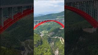 WORLD LARGEST DOUBLE ARCH BRIDGE Shuangbao Bridge Chongqing China 双堡特大桥 bridge travel aerial [upl. by Lise]