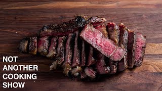 how to PERFECTLY cook a RIBEYE STEAK using the REVERSE SEAR METHOD [upl. by Euqirat]