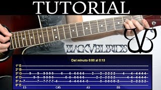 Cómo tocar The morticians daughter de Black Veil Brides Tutorial de Guitarra  How to play [upl. by Namyac]