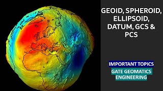 GEOID SPHEROID ELLIPSOID DATUM COORDINATE SYSTEM GCS  PCS AND UTM geomaticsengineering gate [upl. by Bainbridge646]