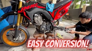 converting OFF ROAD MOTORCYCLE to SUPERMOTOhow much did it cost [upl. by Nivla]