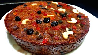 Christmas Special Plum Cake Recipe in Tamil  Eggless amp Without Oven Plum Cake [upl. by Adnor86]