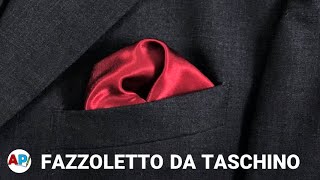 Come piegare un fazzoletto da taschino  Piega a sbuffo [upl. by Asilat]