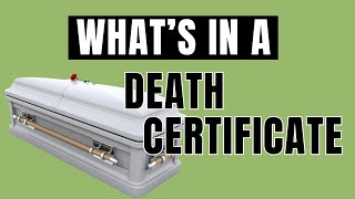 Where Can You Get a Death Certificate amp what information is in it [upl. by Marc]