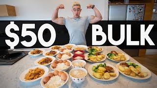 50 FOR A WEEK OF BULKING  Meal Prep on a Budget with Zac Perna [upl. by Omari385]