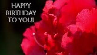 Delightful Happy Birthday Video Card  With dancing flowers 3 [upl. by Mcgrath]