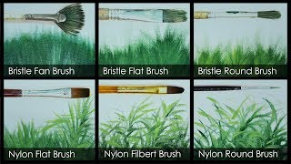 How to Paint Grasses Using Different Brushes by JM Lisondra [upl. by Smeaj]