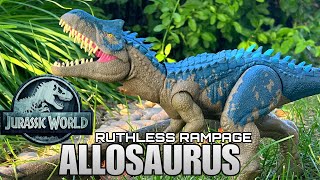 Jurassic World Ruthless Rampage Allosaurus toy dinosaur review [upl. by Smith]