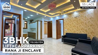 1100 Sq Ft L Corner 3 BHK Semi Furnished Flat for sale in 55 Lacs with 90 Loan  BRS SHOW S506 [upl. by Lesirg]