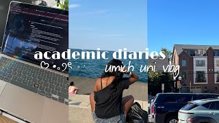 ˗ˏˋ ★ ˎˊ˗ academic diaries first week at umich 〽️ D9 stroll off parties study vlog [upl. by Llig662]