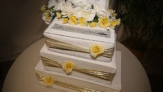 DIY  Wedding Cake Card Box [upl. by Assilem]