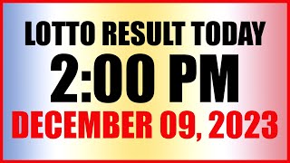 Lotto Result Today 2pm December 9 2023 Swertres Ez2 Pcso [upl. by Yrellam]