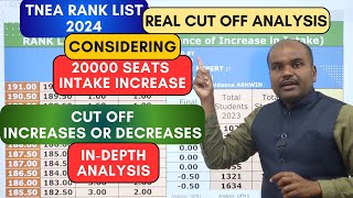 TNEA 2024 Rank List  CUT OFF குறைகிறது  20000 Seats Increase In Intake 🔥இது தான் Real Analysis [upl. by Neemsay]