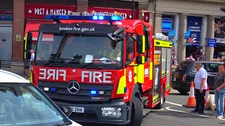 East Ham Fire Rescue Unit PLUS Dowgate Pump Ladder Responding  London Police London Fire Brigade [upl. by Phare]