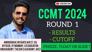 CCMT Round 1 Results  CCMT 2024 Round 1 Cutoff aniruddhasir ccmt nit neet mtech youtube yt [upl. by Enohs]