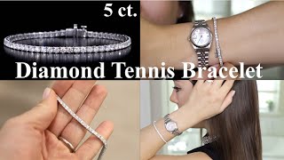 Costco Diamond 5 ct Tennis Bracelet Review amp Unboxing  4200 [upl. by Neelat]