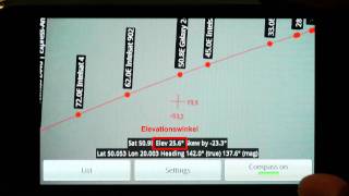 DishPointer  Android  Suchen des Astra Satelliten [upl. by Yoreel80]