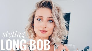 Long Bob  Styling Produkte und Tutorial  OlesjasWelt [upl. by Nelrah738]